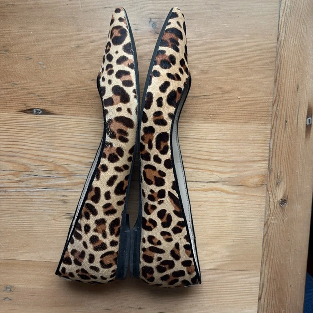 Marc Fisher Brown and Black Cow Fur Flats Sleek Pointed-Toe Loafers Size 7.5 EUC - Picture 6 of 11